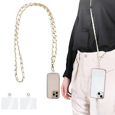 スマホショルダー スマホストラップ 携帯ストラップ 首掛け 金属 レザー スマホ 名札 社員証 紛失/落下..