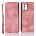 ZTE Libero 5G III ケース A202ZT ケース 手帳型 ストラップ docomo libero5g3 スマホケース au 耐衝撃 リベロ5g 3世代 カバー SoftBank カード収納 スタンド機能 レザー スエードの質感-ピンク