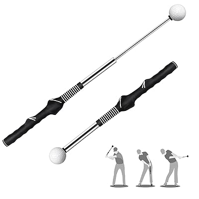 ゴルフ練習スイング器具 矯正グリップ付き 伸縮式 スイングトレーナー ゴルフ スイング矯正 飛距離アップ 練習器具