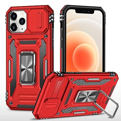 iPhone 12 Pro Max 用 ケース リング付き 耐衝撃 衝撃吸収 tpu 薄型 擦り傷防止 薄型 シリコン スタンド機能 車載ホルダー対応 二重構造 PC バンパー iPhone 12 Pro Max スマホケース 米軍MIL規格 全面保