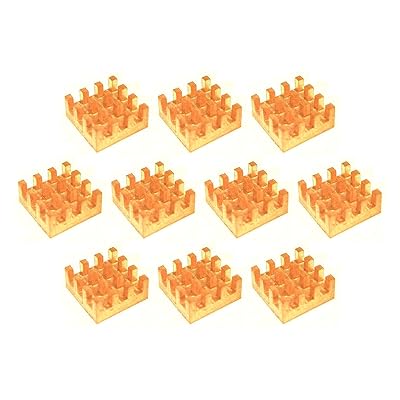 10mm 銅ヒートシンクキット 10mm x 10mm x 4mm+ 塗布済み 3M 8810 熱伝導性粘着テープ クーラーヒートシンクセット VRM ICチッ...