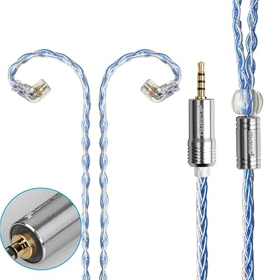 8 芯 イヤホンアップグレードケーブル アルミ合金CDテクスチャプラグ 高級交換用ケーブル 着脱式 耳か..