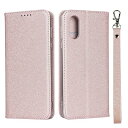 シャープ AQUOS sense3 plus SHV46 SH-RM11 SH-M11 6型 ケース 手帳型 カバー PUレザー製 ストラップ付き ベルトなし ...