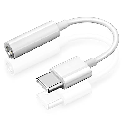 For type-c イヤホン 変換 タイプc イヤホンアダプタ 3.5mm Aux usb-cオーディジャック 電話/音量調節/音楽対応Android/typec デバイス適用 (ホワイト)
