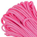 Genuine Type III 550lb Paracord – ナイロンコード(ソリッド、マルチ、反射カラー) – ローズピンク (100 ft)