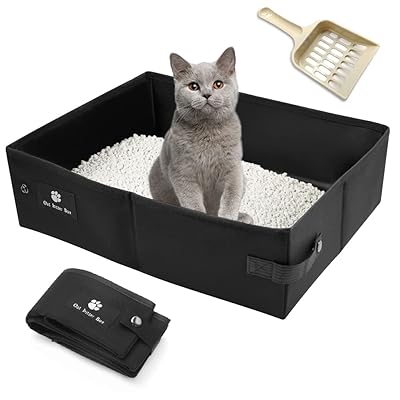 猫用 ポータブル 折りたたみ 防災 避難用 猫トイレ 45×35×13cm 撥水 お手入れ簡単 猫トイレ 本体 消臭 トイレ 猫 持ち運び 防災 避難用 車載 軽量 猫・小型犬用 猫のトイレ コンパクト 災害/非常用/お出かけ/旅行/キャンプ