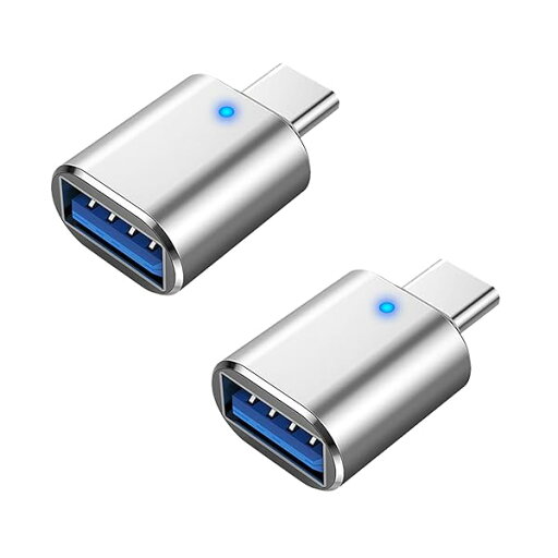 【2個入り】Type-C-変換 標準USB変換アダプタ 高速データ転送 3.0 OTG機能搭載 (シルバー) 【2個入り】Type-C-変換 標準USB変換アダプタ 高速データ転送 3.0 OTG機能搭載 (シルバー)