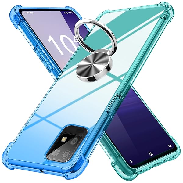 Rakuten - Aquos Zero 6 ケース リング付き クリア 薄型 グラデーション色 ケース 軽量 tpu 耐衝撃 スマホケ
