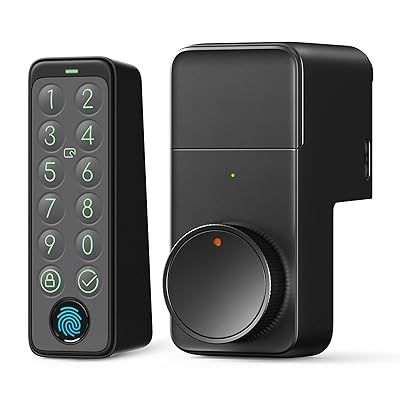 スマートロック プロ 指紋認証パッド 暗証番号 - 鍵 スマートキー オートロック ドアロック 玄関 スマートホーム Alexa Google Home Siriに対応 遠隔対応 工事不要 取付カンタン 防犯対策 後付け ブラック