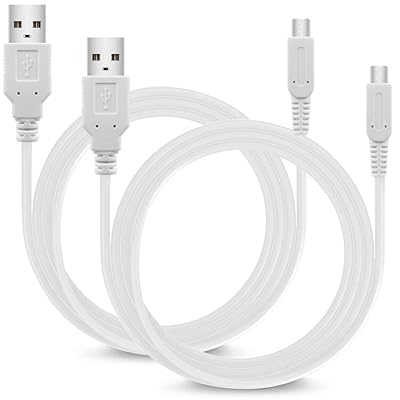 3DS 充電器 3DS USB 充電ケーブル 1.2m New3DS/ New3DSLL /3DS /3DSLL/ i2DS /DSi/DSiLL/2DS兼用 USB充電ケーブル 2本セット ホワイト