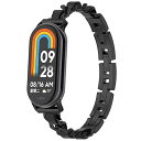時計バンド 対応 Xiaomi Smart Band 9/Band 9 NFC/Band 8/Band 8 NFCバンド 調節可能 金属製バンド 交換バンド 脱...
