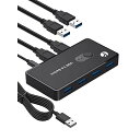 「 専門店」USB 3.0 切替器 PC2台用 USB3.0ポート*4 USB 切り替え スイッチャー 5Gbps高速転送 プリンタ マウス キーボード パソコン 共有 USB Switch 在宅勤務 Windows/Mac OS/Linux/Chr