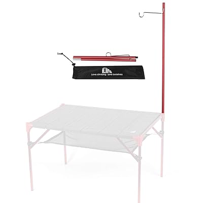 アウトドア テーブル 無限連結拡大可能 大きいサイズ 天板 透かし 折り畳み コンパクト 超軽量 収納袋付き 携帯便利 アルミ キャンプ BBQ (ランタンハンガー)