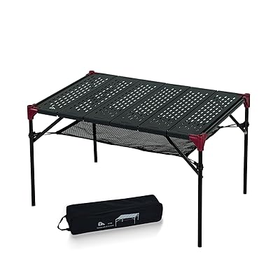 アウトドア テーブル 無限連結拡大可能 大きいサイズ 天板 透かし 折り畳み コンパクト 超軽量 収納袋付き 携帯便利 アルミ キャンプ BBQ (XL)