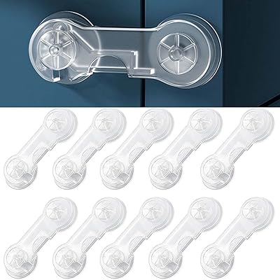 チャイルドロック キャビネットロック 引き出しロック ベビーガード 安全ロック子供 ドアロック 赤ちゃん 扉 ロック 引き戸 子供 安全 ストッパー 透明 回転式 多機能 剥がせる 家具を傷つけない ドア/戸棚/引き戸/冷蔵庫 使用簡単 10個セット