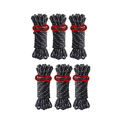 テントロープ 4mm * 4m 耐荷重200KG ガイロープ パラコード ロープ ガイライン タープロープ 反射材 自在金具付き キャンプ アウトドア 物干しざお 【6本セット】ブラック テントロープ 4mm * 4m 耐荷重200KG ガイロープ パラコード ロープ ガイライン タープロープ 反射材 自在金具付き キャンプ アウトドア 物干しざお 【6本セット】ブラック
