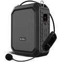 ポータブル拡声器 ハンズフリー 小型スピーカーセットマイク付きIPX5 防水 18W 拡声器 録音/AUX/USB/TFカード ヨガ指導イベント スピーチ ガイド 学校授業 店頭販売などに適用 日本語説明書付き (黒い)