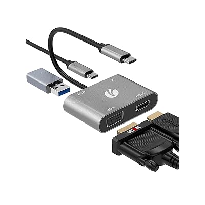 USB Type C HDMI VGA 変換アダプター 「 4-in-1 PD100W」Dualディスプレイ USB-C ハブ ドッキングステーション 4K@60HZ usb c hdmiポート+VGAポート+100W急速PD充電+USB2.0ポート USB Type C HDMI VGA 変換アダプター 「 4-in-1 PD100W」Dualディスプレイ USB-C ハブ ドッキングステーション 4K@60HZ usb c hdmiポート+VGAポート+100W急速PD充電+USB2.0ポート