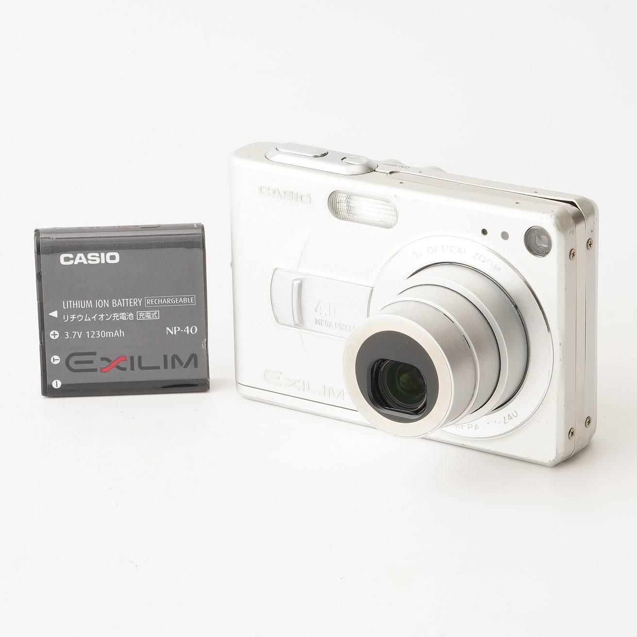 カシオ Casio EXILIM EX-Z40 シルバー 3x 光学ズーム