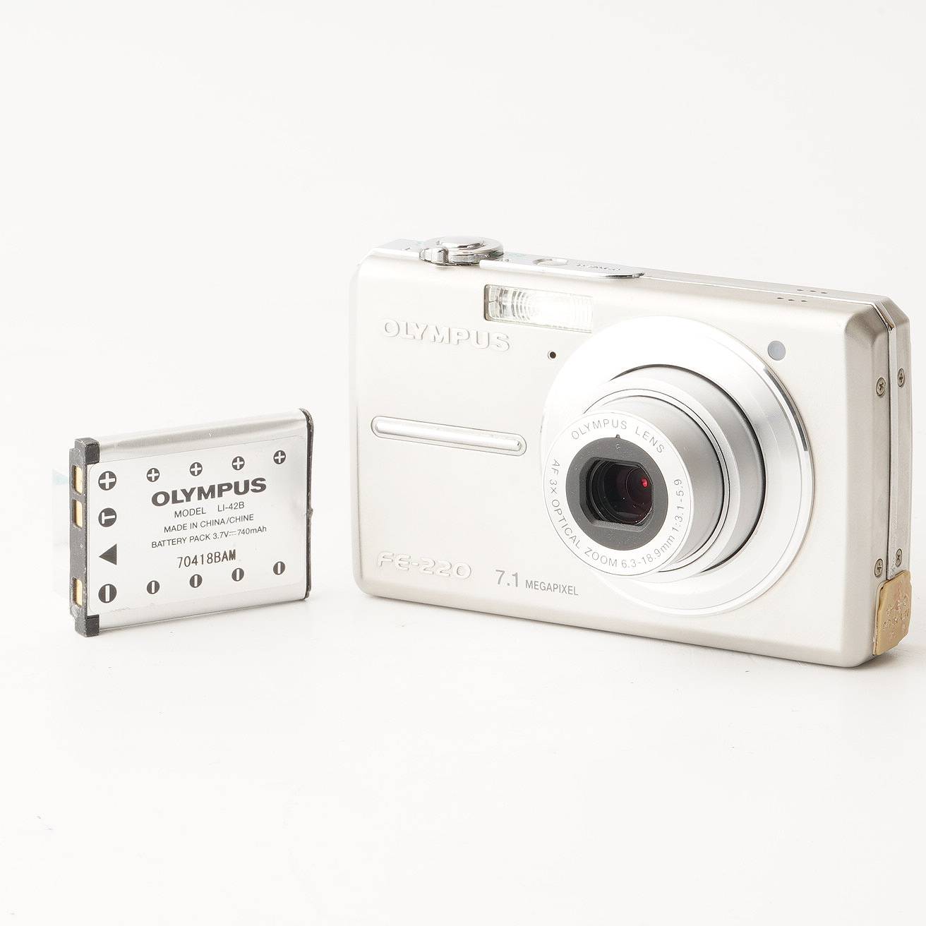 乐天商城 - オリンパス Olympus FE-220 シルバー 3x 光学ズーム