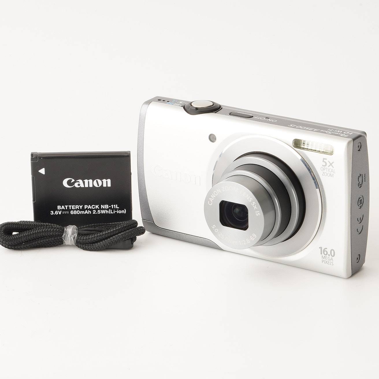Rakuten - キヤノン Canon PowerShot A3500 IS シルバー 5x 光学ズーム