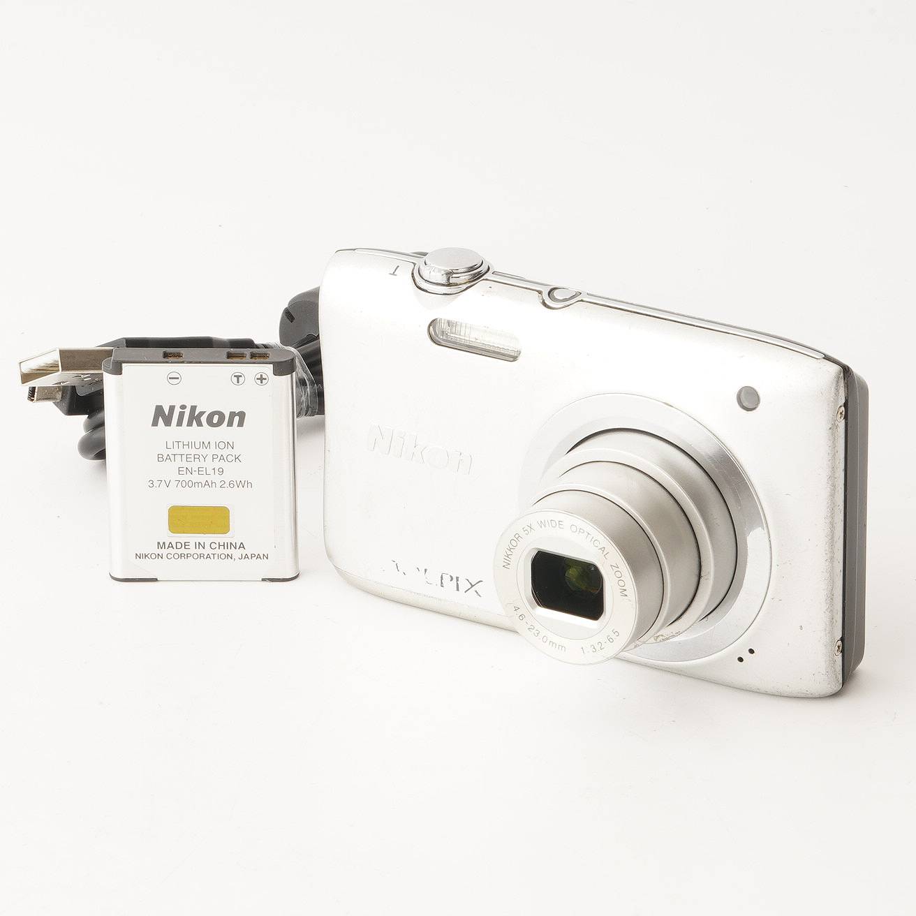 乐天商城 - ニコン Nikon COOLPIX A100 シルバー 5x 光学ズーム