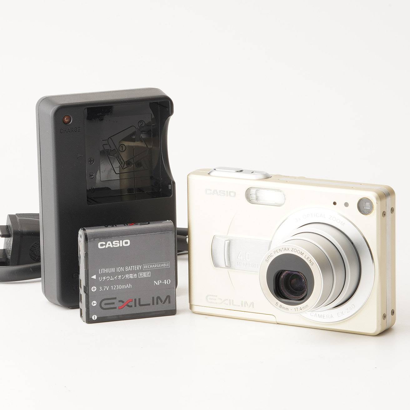 乐天商城 - カシオ CASIO EXILIM EX-Z40 ゴールド 3x OPTICAL ZOOM