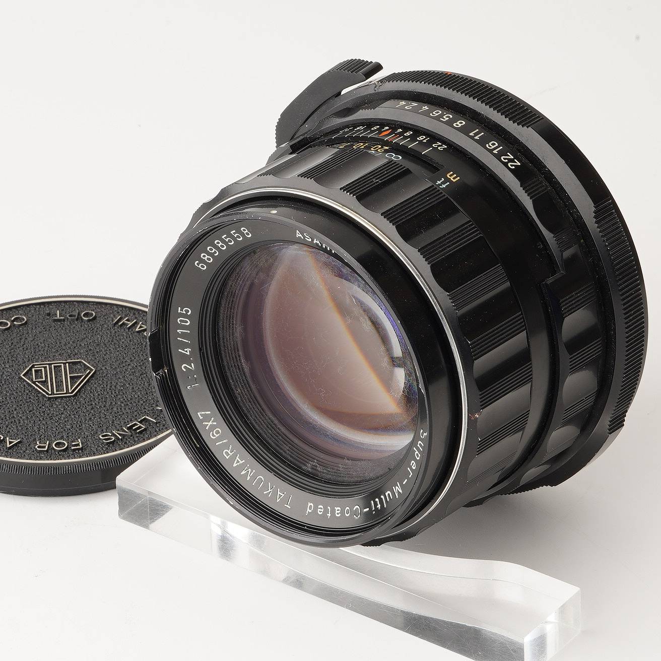 【外観】 外観は写真にて確認してください。 【動作】 各機能動作します。 フォーカスは正常に動作します。 絞り羽根は綺麗で正常に動作します。 【光学】 クモリ、キズはありません。 レンズ内にカビがあります。 【付属品】 写真に写っているもの...