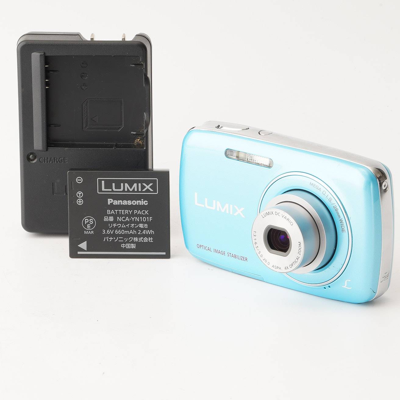 乐天商城 - パナソニック Panasonic LUMIX DMC-S1 ブルー 4x 光学ズーム