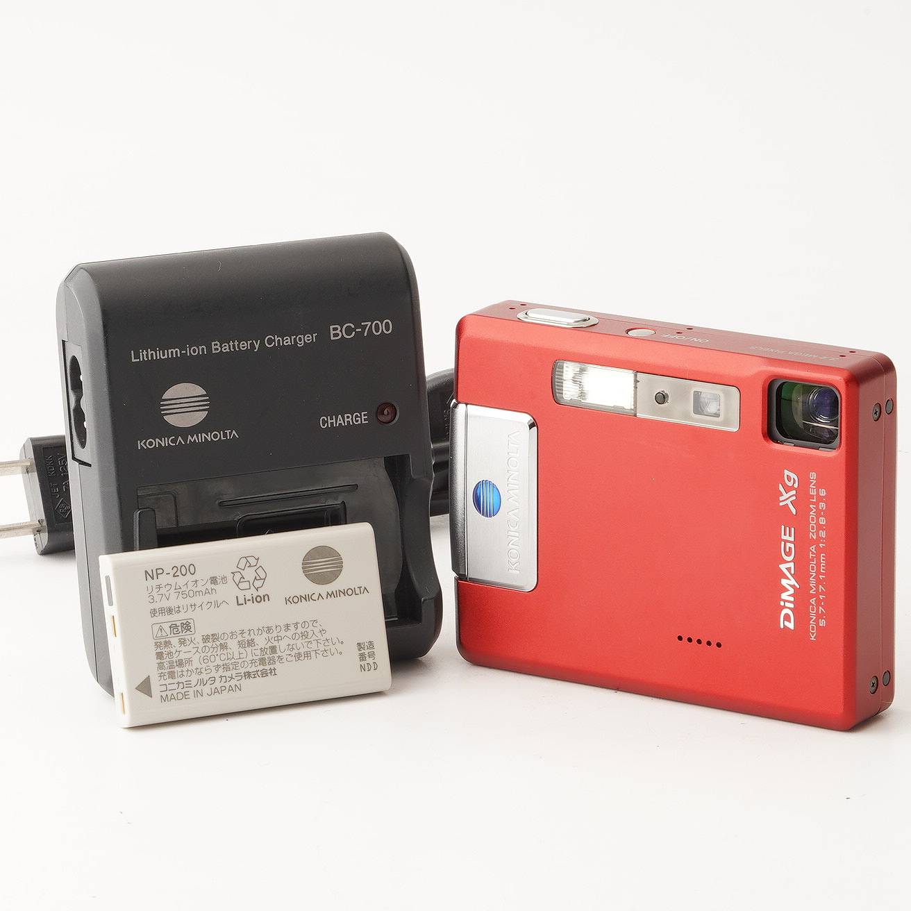 乐天商城 - ミノルタ Minolta DiMAGE Xg レッド 5.7-17.1mm f/2.8-3.6