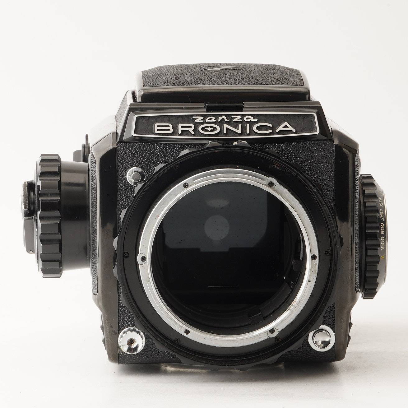 ナチュラフのゼンザブロニカ Zenza Bronica S2 S2A 後期モデル ブラック / Nikkor-P 75mm F2.8｜アングル2
