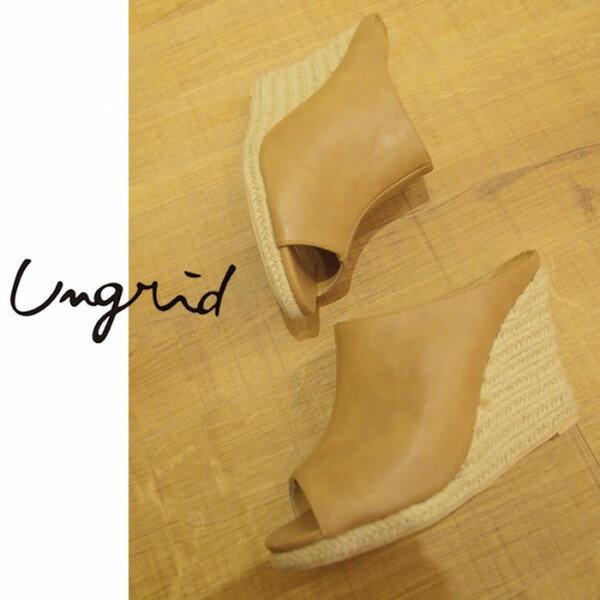 Ungrid(アングリッド)13,990⇒11,192(20%OFF)ジュートウェッジサンダル(111521807501)ミュール サンダル ヒール ジュート シューズ 靴 レディース カジュアル 送料無料 代引手数料無料