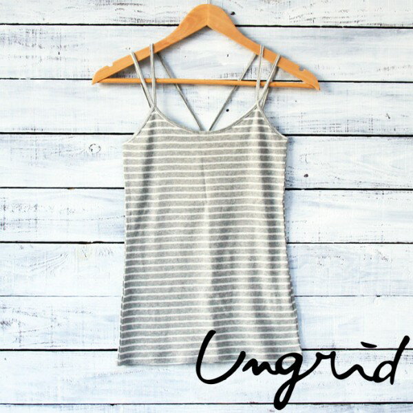 Ungrid(アングリッド)BASICボーダーキャミ【2013A/W新作】【吉田怜香さんブログ掲載商品】【メール便商品】【ナチュラル服】【キャミソール】【レディース】【コットン綿】