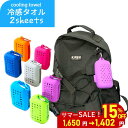 \クーポン利用で1402円/ 冷却タオル 2枚セット カラビナケース1個付 冷感タオル 熱中症対策 冷却 グッズ 濡らす振るだけ ひんやりクールタオル キッズ ...