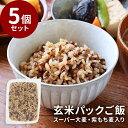 パックご飯 玄米入り レトルト ごはん 有機 玄米 スーパー大麦 紫もち麦 ダイシモチ 160g×5個 パック 有機 レンジ 簡単 弁当 保存食 非常食 健康 ...
