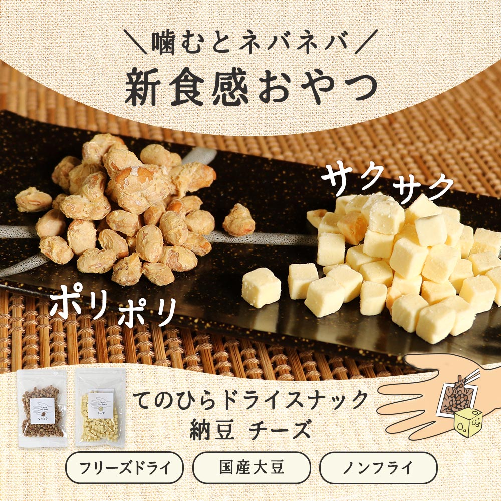 ドライスナック 納豆＆チーズ 140g（70g×2袋） チーズ おつまみ 詰め合わせ ドライチーズ ドライ納豆 タンパク質 おやつ 国産 ノンフライ フリーズドライ 選べる ダイエット カルシウム たんぱく質 食物繊維 健康