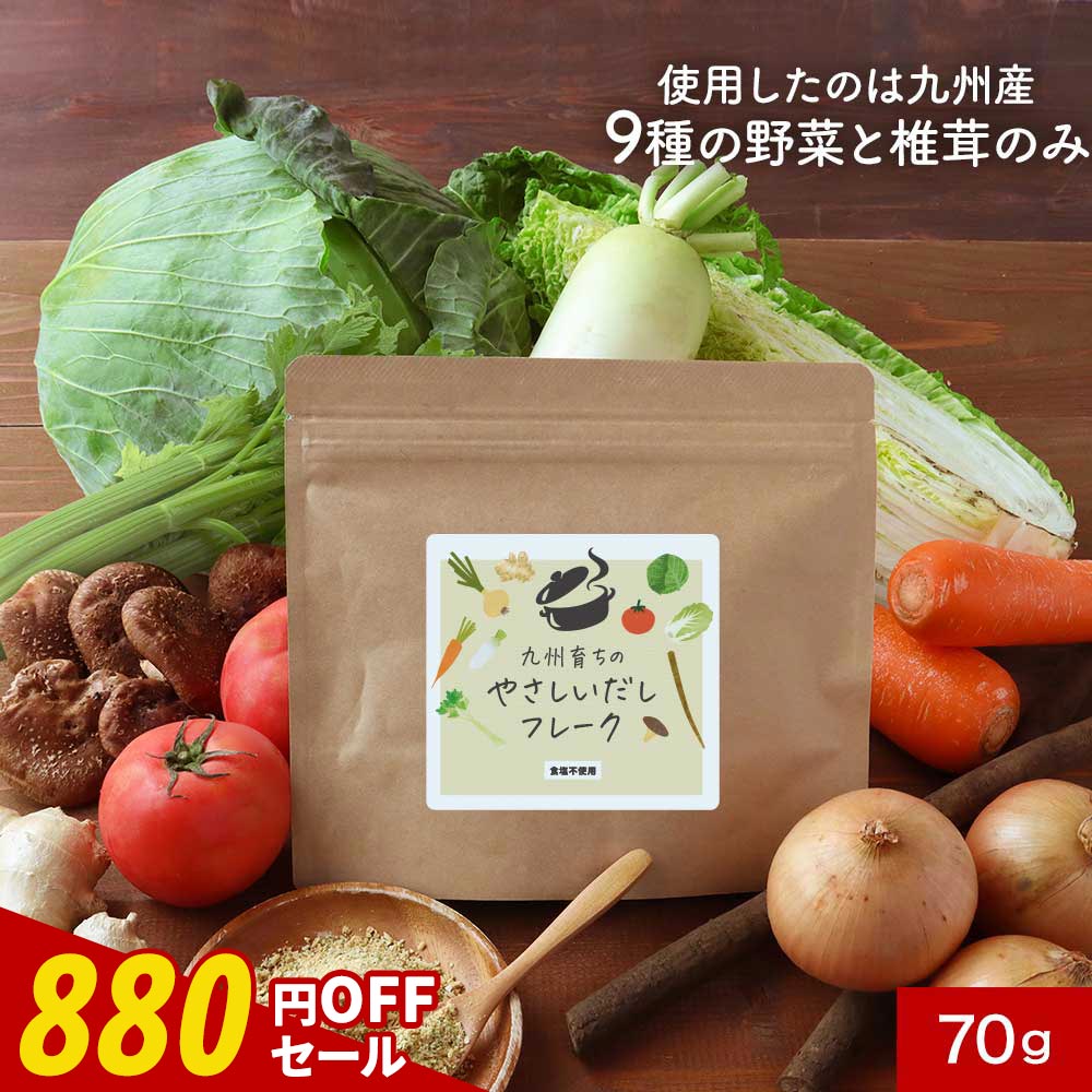 【880円OFFセール / 1000円ぽっきり】野菜だし フレーク 70g だし 出汁 ダシ だし栄養スープ ダイエッ..