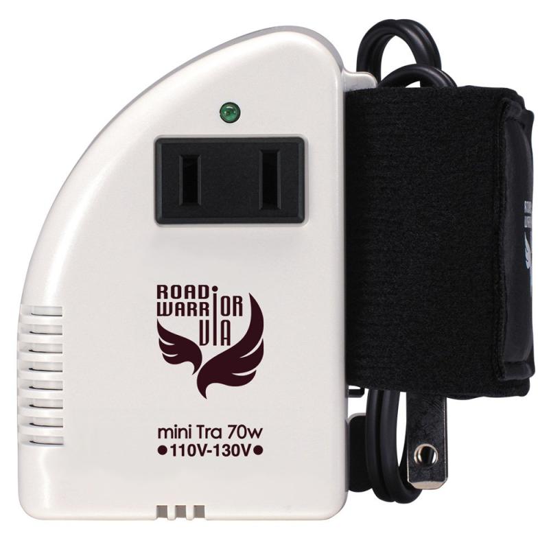 城下工業海外用小型変圧器（AC110-130V地域 70W対応） 超小型 コード収納ベルト付き 変圧器 RWG310