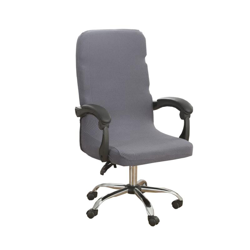 オフィス椅子カバー耐水性ストレッチジャカードコンピューターチェアアームレストチェア用スリップカバーオフィス用 事務椅子回転式椅子用 、一体式ファスナー付き伸縮素材 取り外し可