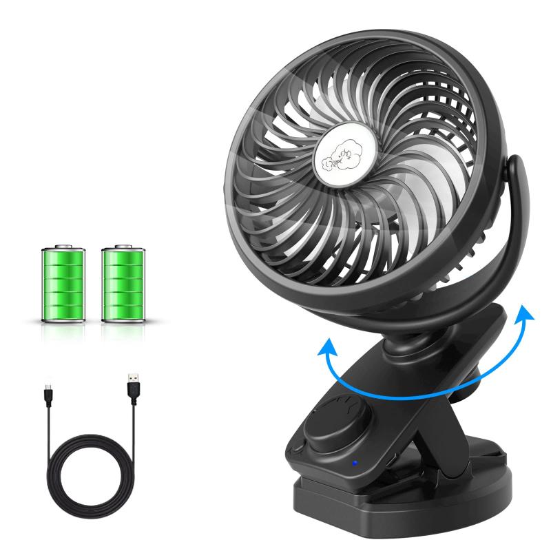 USB扇風機 自動首振り 卓上扇風機 クリップ 充電式 USBファン