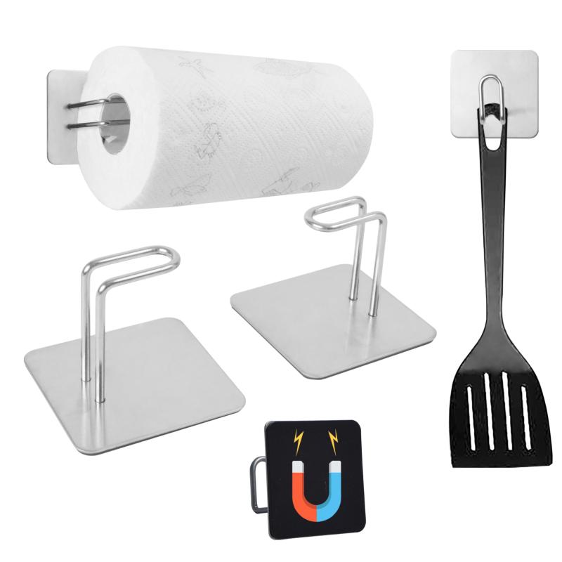 キッチンペーパーホルダー マグネット ステンレス 縦 横 片手で切れる EX-SPACE