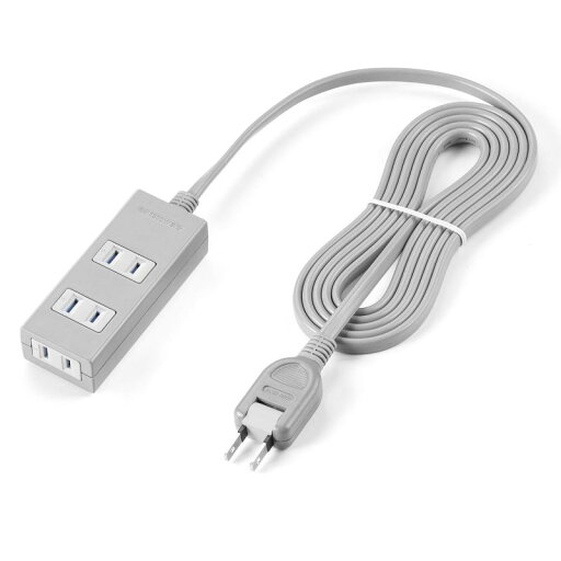サンワダイレクト 電源タップ 2P 2m マグネット 雷ガード シャッター スイングプラグ トラッキング予防 700-TAP053_063-2 サンワダイレクト 電源タップ 2P 2m マグネット 雷ガード シャッター スイングプラグ トラッキング予防 700-TAP053_063-2