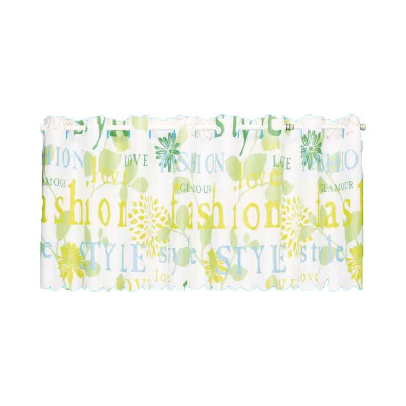 アーリエ(Arie) カフェカーテン 撥水機能 浴室 小窓 目隠し プライバシー オシャレ ファッションフラワ..