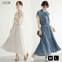 フレンチスリーブプリーツワンピース【送料無料】【予約商品】【リアルタイムランキング入賞商品】