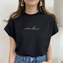 フロント英字ロゴ ラウンドネックTシャツ【送料無料】【予約商品】nc0777-v50
