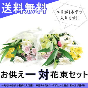 お供え 花 一対 1対 命日 月命日 送料無料 法事 三回忌 七回忌 春彼岸 秋彼岸 お盆 フラワー 女性 母 父 祖母 祖父 ギフト 生花 男性 四十九日 初七日 楽ギフ_包装 百合 ユリ 菊 キク お墓参り