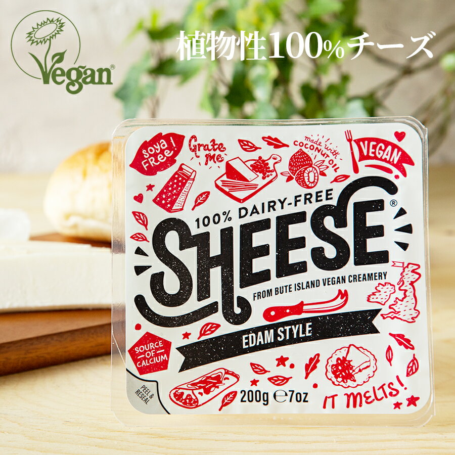 エダムスタイルブロック 200g ビーガンチーズ 特定28品目不使用 アレルゲン アレルギー 乳アレルギー Vegan グルテンフリー 輸入 自然食品 ビーガン ソイフリー マーガリン代替品 チーズ代替品 コレステロールゼロ【あす楽】