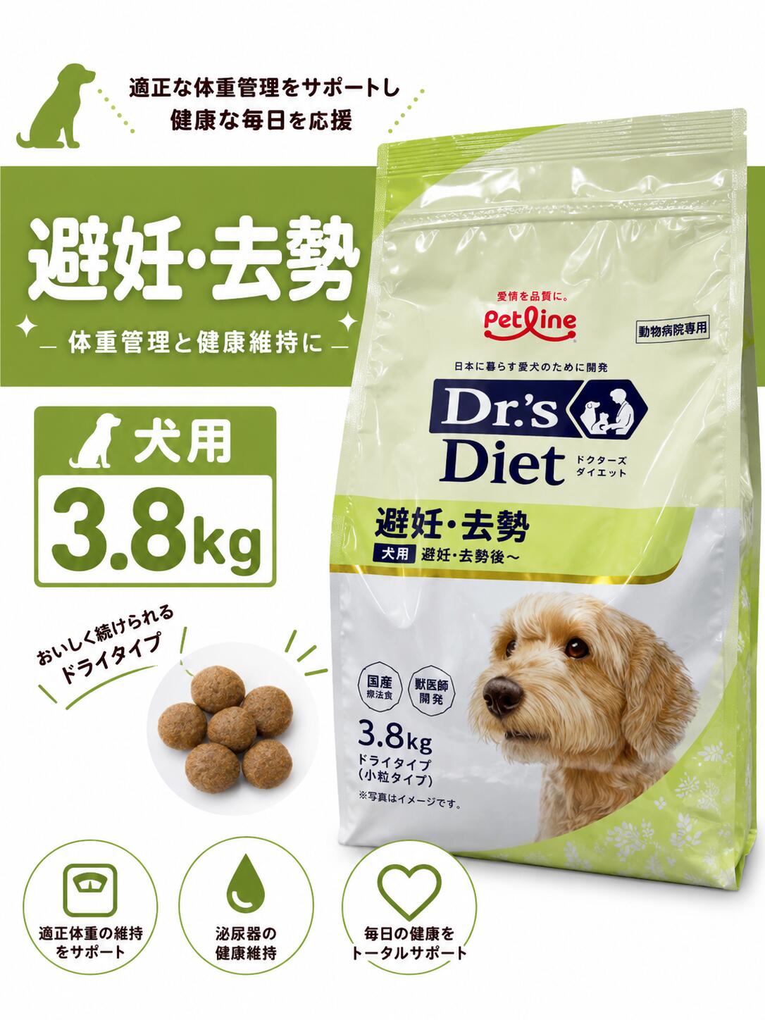 楽天市場】ドクターズダイエット 犬用 皮毛管理 3．8kgの通販