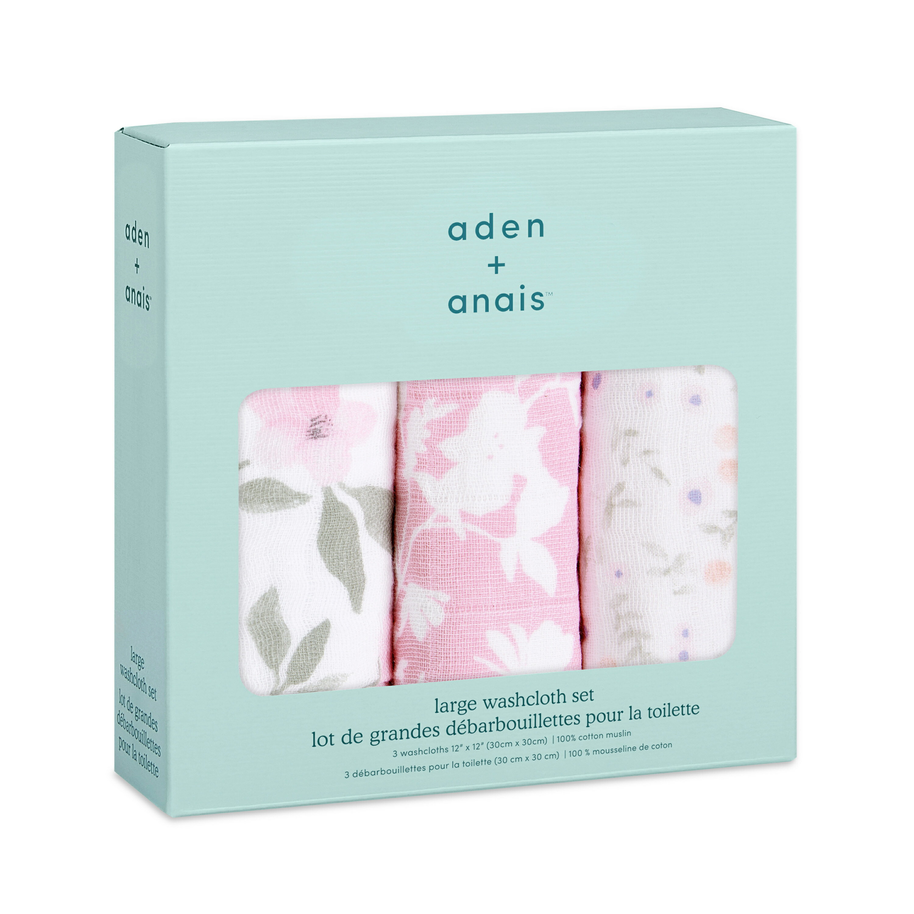 ＼全商品11倍以上！／【ラッピング無料】 エイデンアンドアネイ aden+anais モスリンウォッシュクロスセット タオル モンフルール ma fluer 3枚入り モスリン コットン ウォッシュクロス 出産祝い 出産準備 誕生日 ギフト プレゼント パッケージ入り 正規品 2