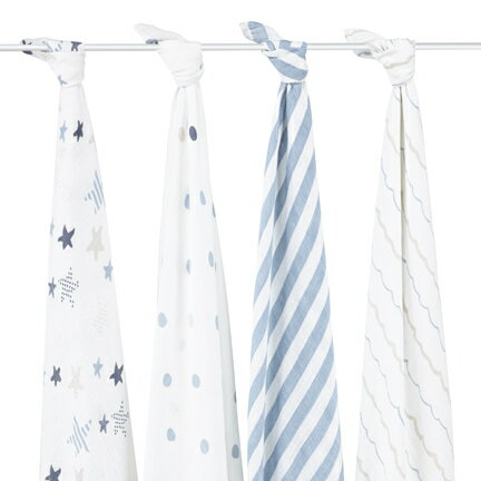 エイデンアンドアネイ おくるみ 正規品 エイデンアンドアネイ aden+anais モスリンスワドル おくるみ ブランケット ロックスター rock star 4枚セット スワドル ガーゼ コットン 出産準備 出産祝い 誕生日 ギフト プレゼント 赤ちゃん ベビー 正規品 2